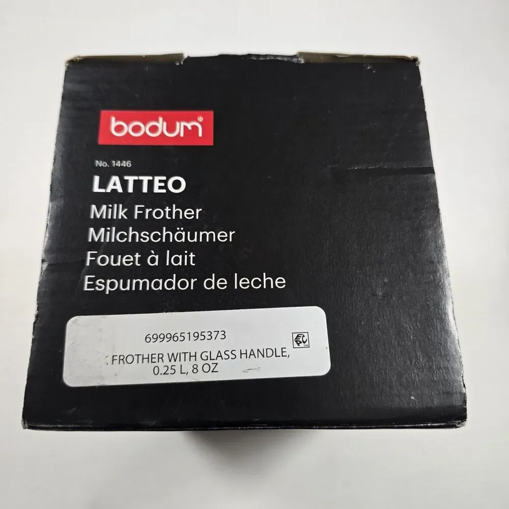 Bodum Latteo 1446 Manual Milk Frother, 8 oz. Use for Cocktails & Dressings Too